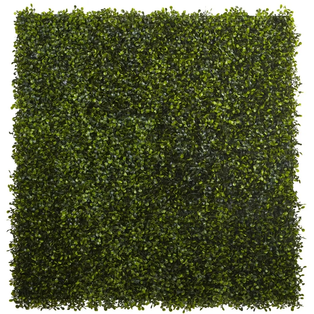 

12" x 10" Green Boxwood Mat 12-Piece Artificial Plants for Decoration Artificial Decorative Plant Home Garden Decorations