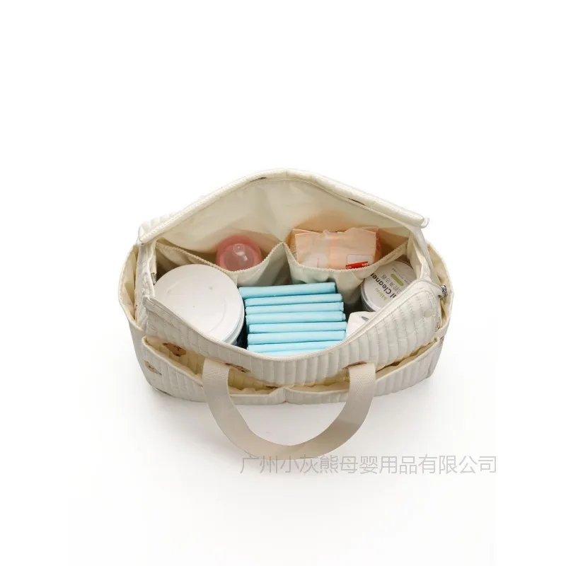 자수 엄마 가방 다기능 기저귀 가방 손잡이 포함 유모차에 걸 수 있음