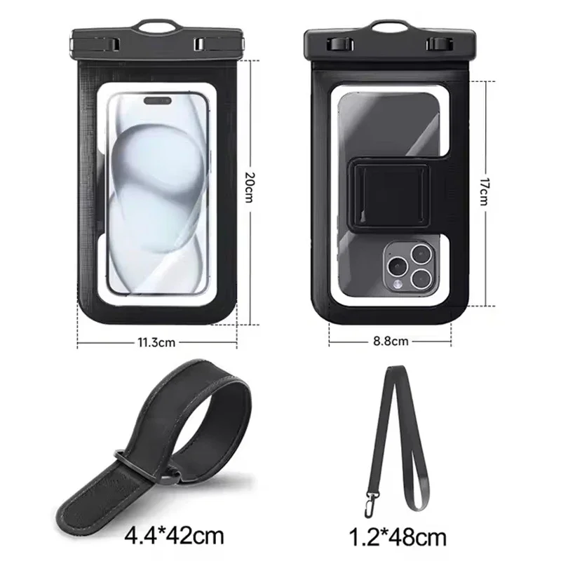 Universal Waterproof Floating Phone Pouch with Lanyard & Armband