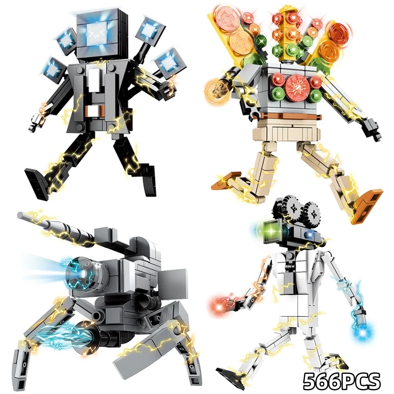 Titan Speakerman Skibidi Toilet Man Vs Monitor Building Blocks Audio Man Camera Man Gift Toys For Children Christmas Birthday