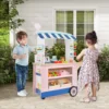 Kids Snacks & Sweets Food Cart Kids Toy Cart Play Set w/ 30 PCS Accessories 4