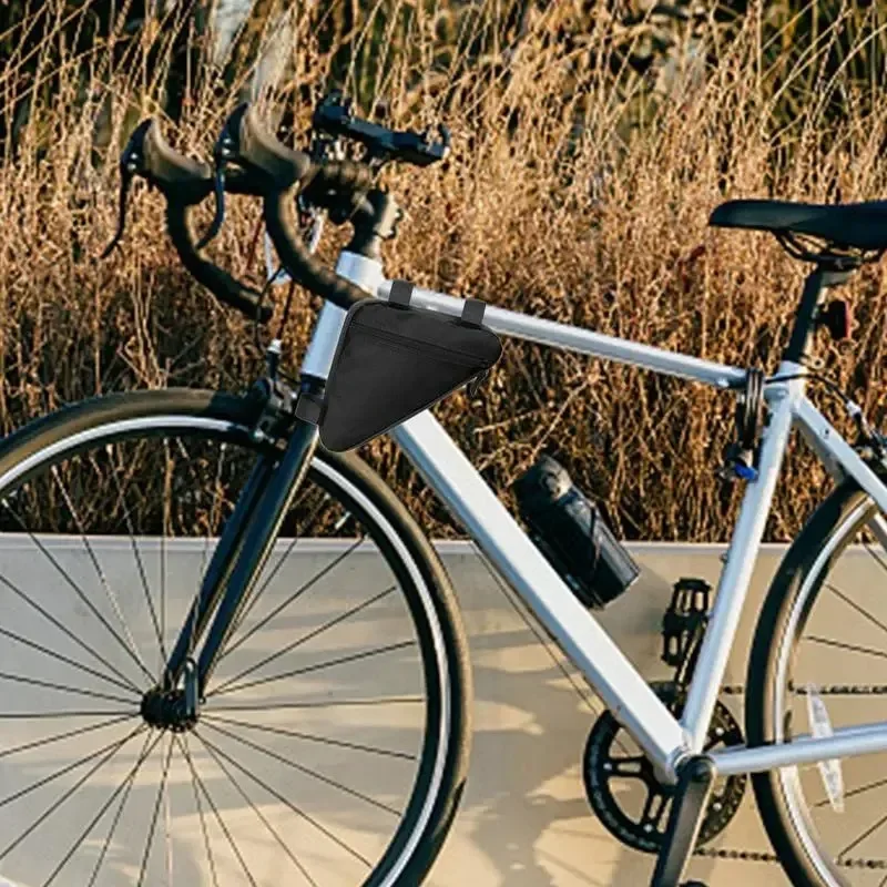 Waterproof Triangle Bike Bag - Front Frame Mount Cycling Storage Pouch for Phone/Tools, Lightweight & Durable Riding Accessory