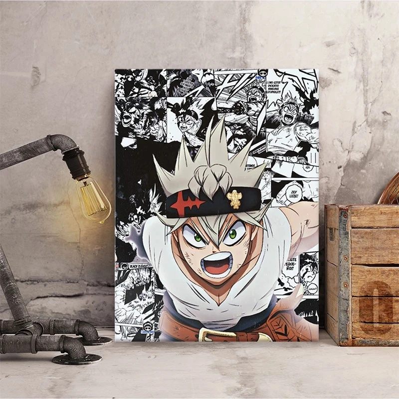 Asta Black Clover Anime Decoration Home Decor Canvas Painting Living Room  Wall Art Pictures Posters Prints - AliExpress