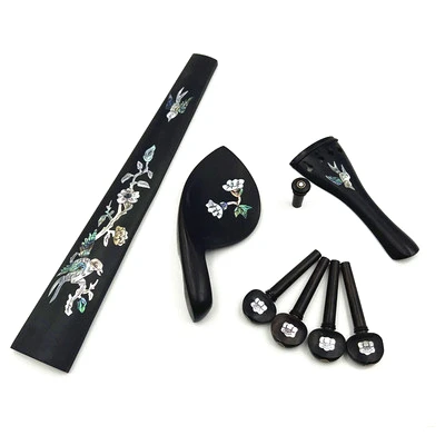 専用 蘭丸 28点セット 1 set 4/4 violin ebony accessories parts fittings,Inlaid