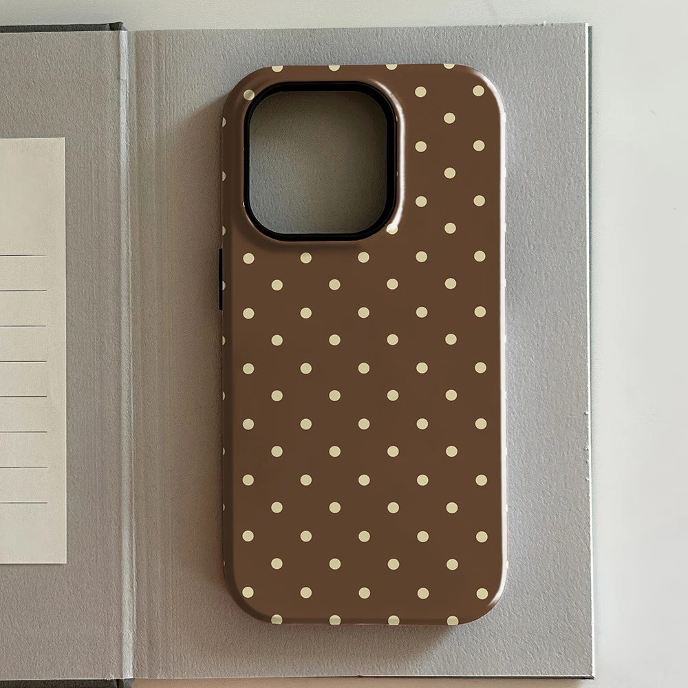 รูปสินค้า เคส iPhone ลายจุดสีขาว ใส่ได้หลายรุ่น