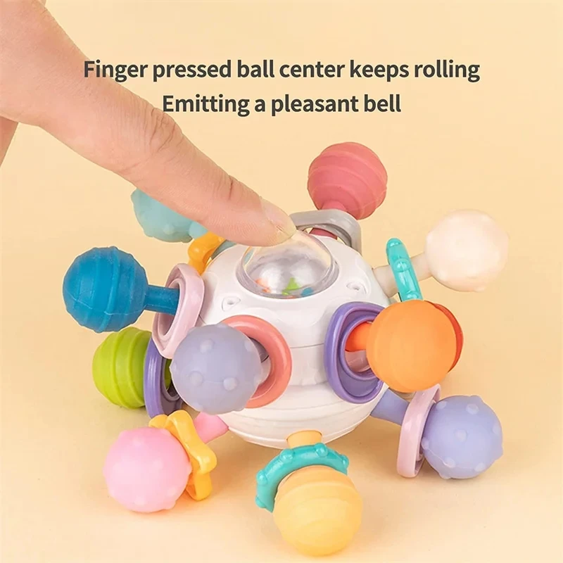 Baby Teething Toys For Babies 0-6 Months Food Grade Teething Toys Rattles Montessori Sensory Teether For Newborn 0 3 6 12 Months