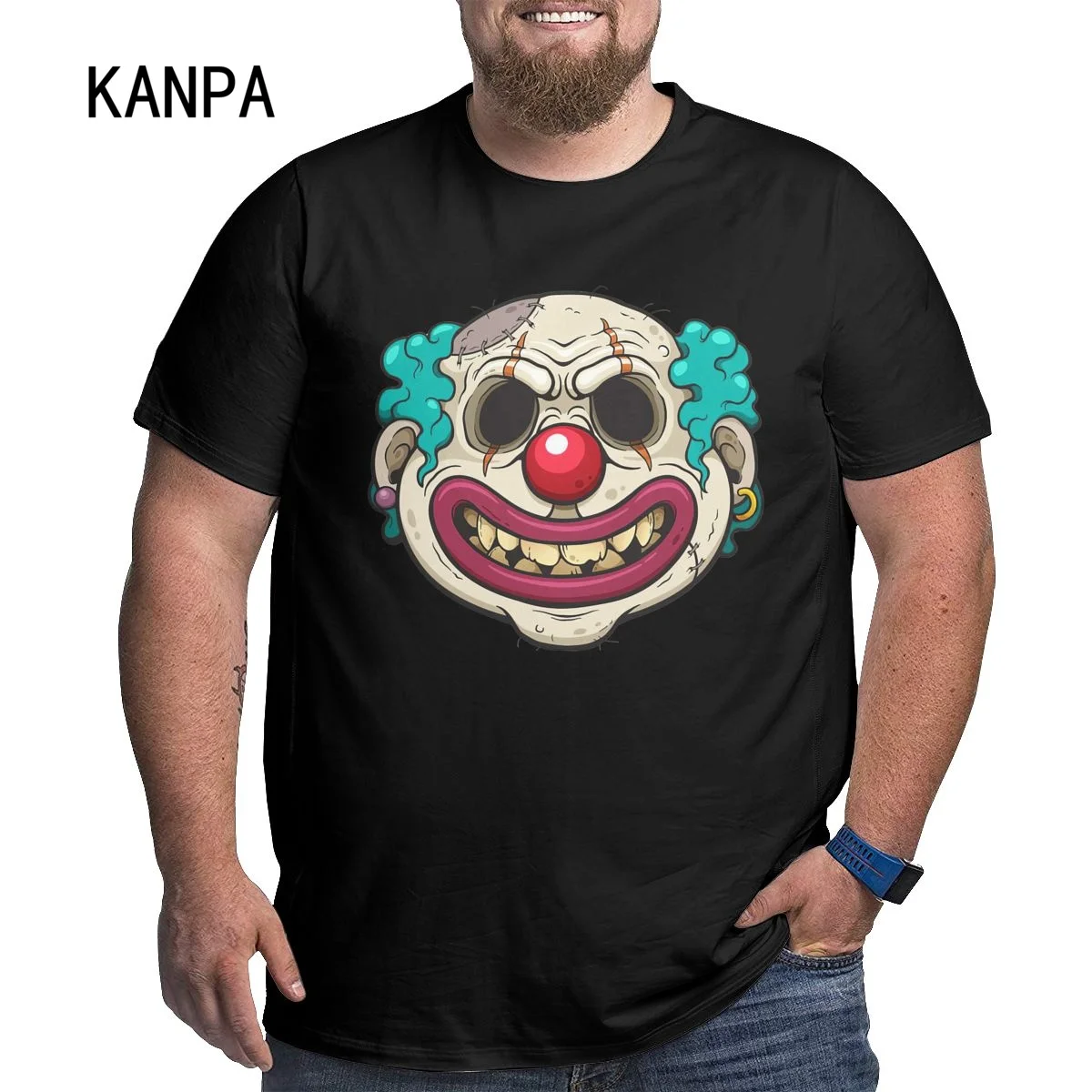 

Men T Shirt 2023 New Hip-Hop Streetwear Cotton Cartoon O-Neck Summer Print Funny Face Tshirts Fashion Loose Tees Oversized 6xl