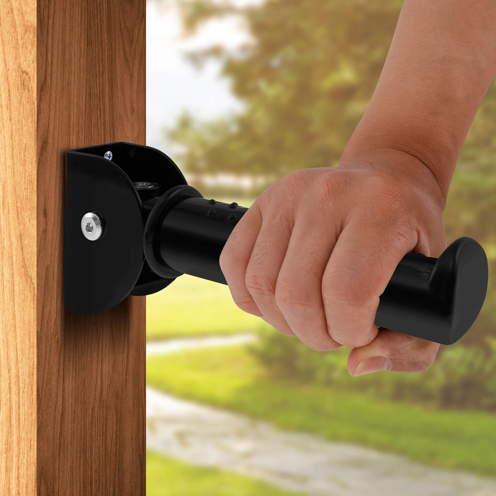 New Doorway Flip Assist Handle 5.5 Inch Foldable Flip Up Grab Bar Nonslip Extended Stair Assist Grab Bar Door Assistant Support