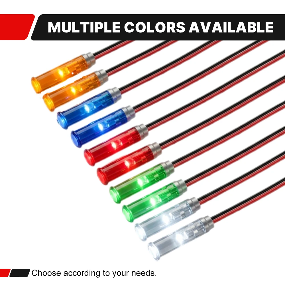 5PCS FILN 6mm 미니 LED 표시등 신호등 12V 24V 110V 220V 방수 파일럿 대시 방향등 (해양 자동차용)