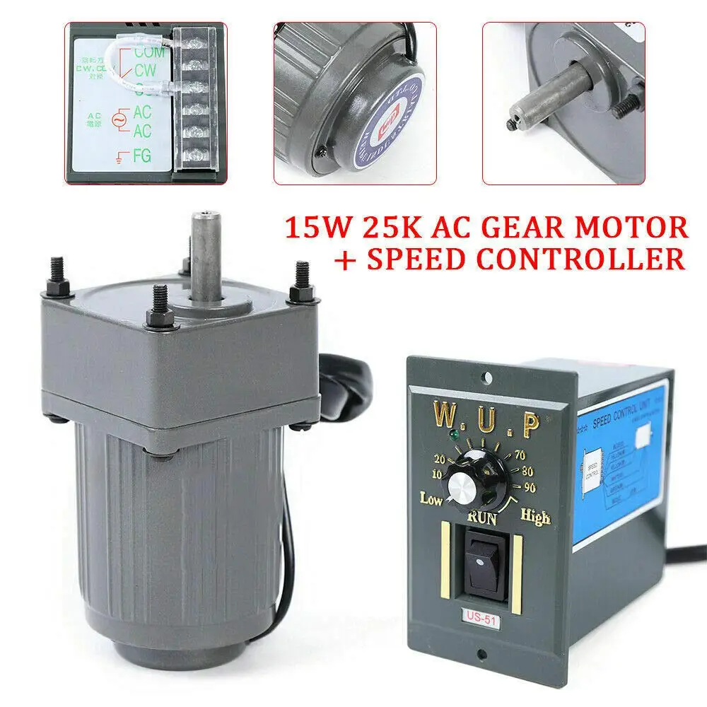 110V 40W Ac Gear Motor Electric 20K Single-Phase Motor 0-68RPM