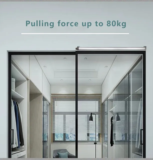 Automatic Sliding Door Closer - Adjustable Speed & Tension For Glass Doors 20-50kg