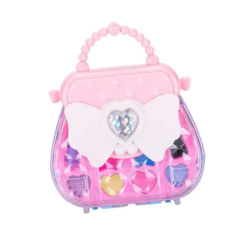 

Косметический набор для макияжа для девочек, безопасный набор для макияжа с косметичкой, набор для макияжа принцессы, игрушки для девочек