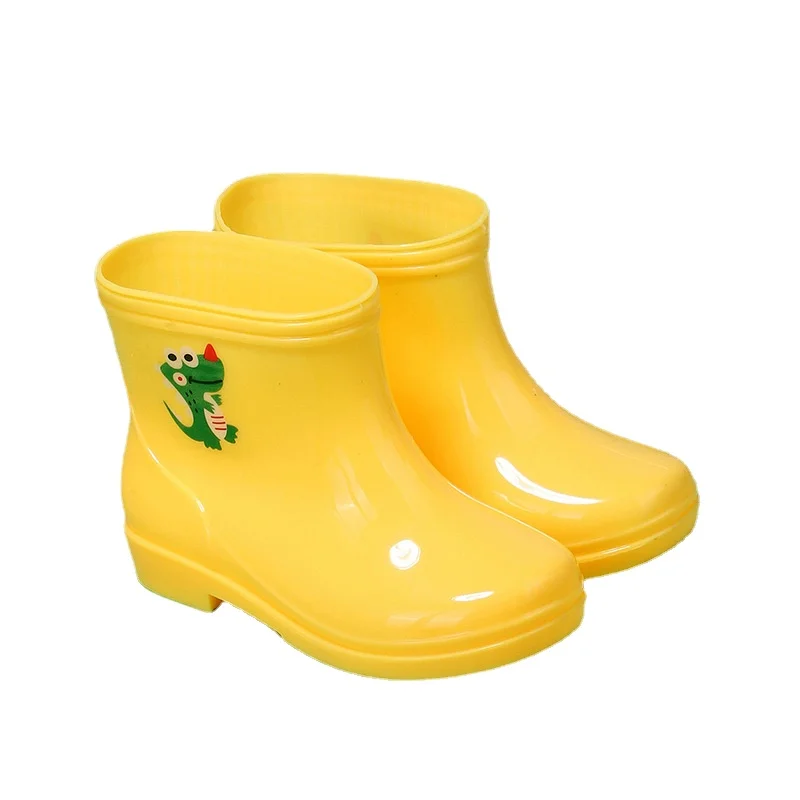 New 2023 Children PVC Waterproof Rain Boots Colorful Animal Cartoon Rainboots Non-slip Boys Girls Water Shoes Wellies