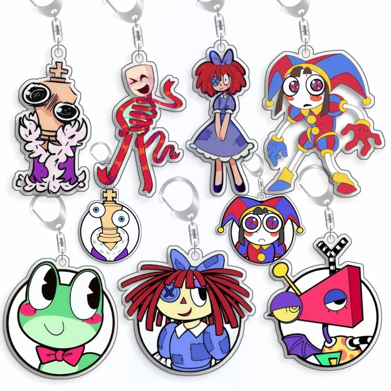 The Amazing Digital Circus Keyring Cartoon Anime Acrylic Pendant_voghion.com