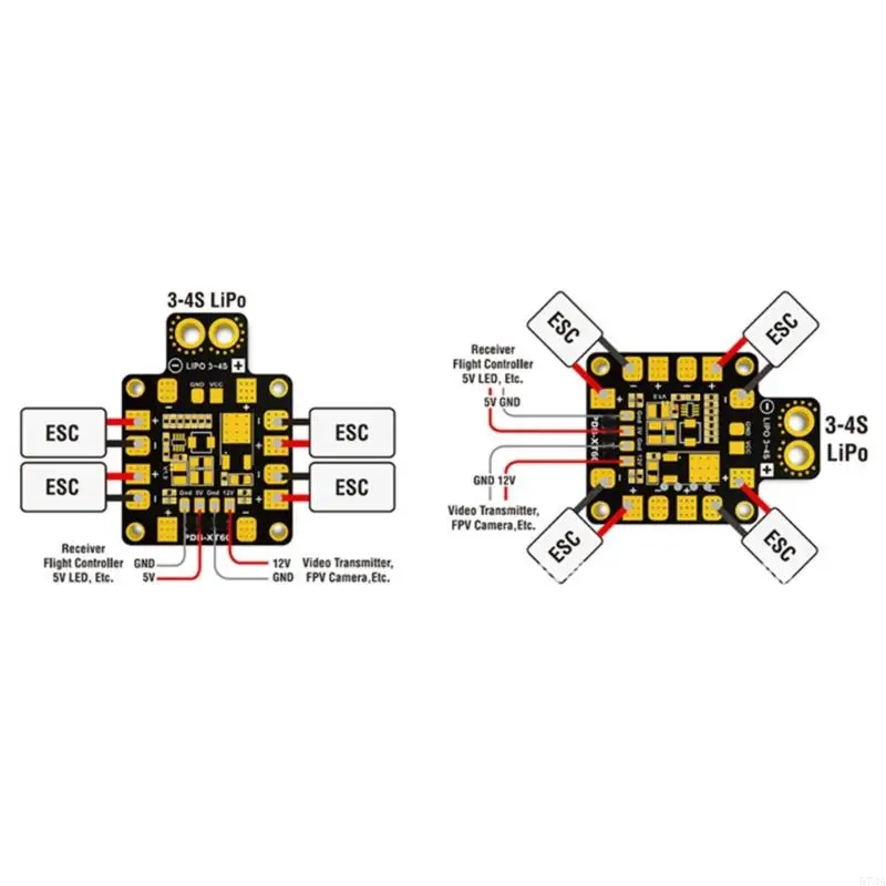573A Matek Mini Power Hub PDB XT60 Power Distribution Board PDB-XT60 with BEC 5V/12V for FPV Drone Quadcopter QAV210 QAV-R