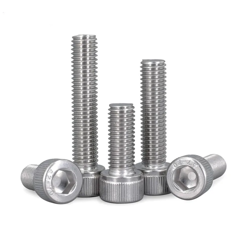 

100pcs Allen Bolt DIN912 M2 M2.5 A2 304 Stainless Steel Hex Socket Head Cap Screw Hexagon Socket Hex Metric Thread L=4-12mm 8mm