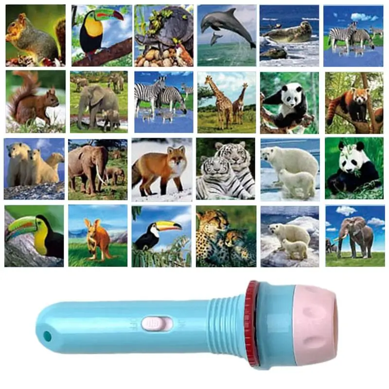 

Flashlight Projector For Kids Baby Sleeping Story Book Torch Lamp Toy Early Education Toy Holiday Christmas Gift Light Up Toy