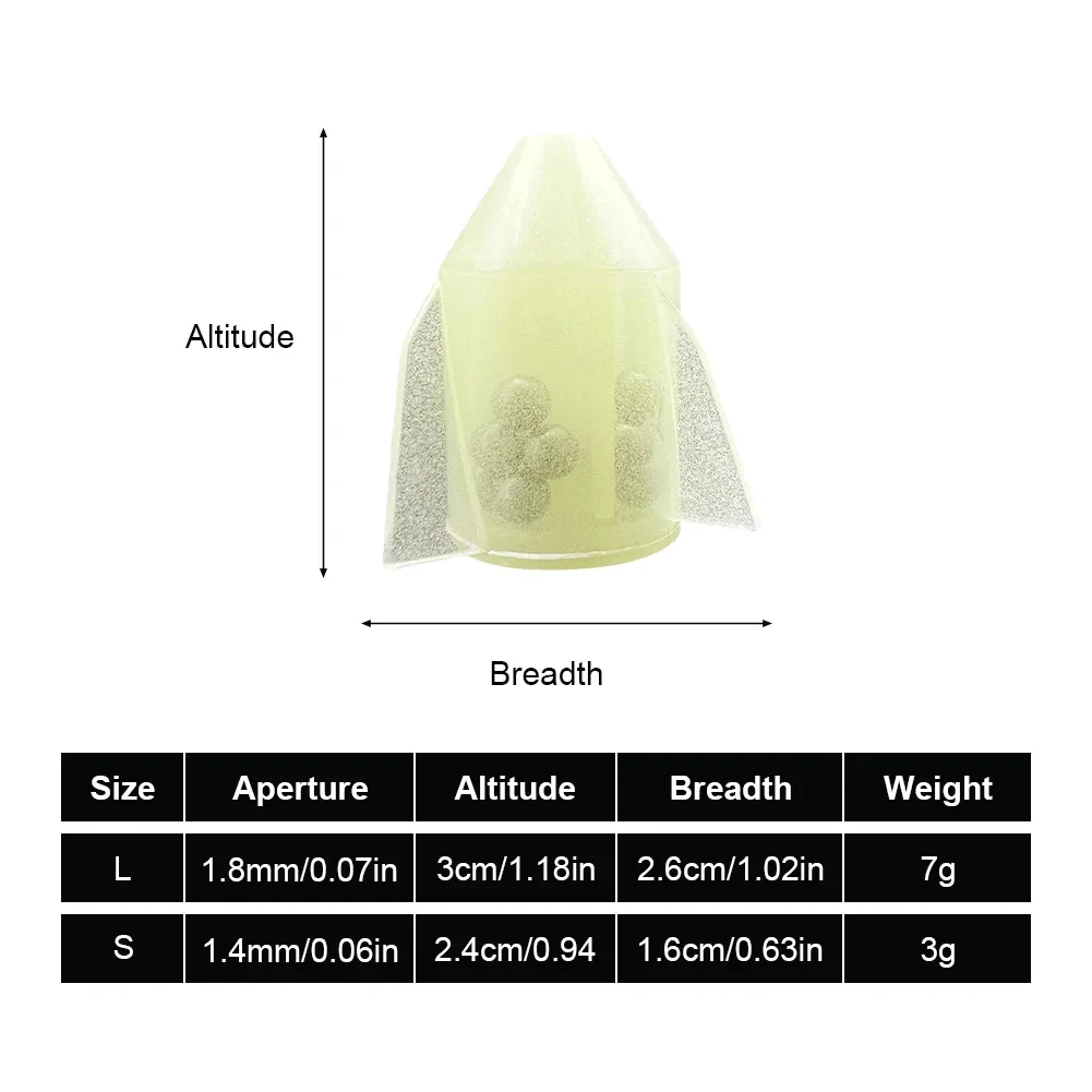 5Pcs 3/7g Fishing Line Rattles Insert Tube Shake Attract Diy Inline Lure Rattles Tool Bait Fish Body Weight with Ring Bead