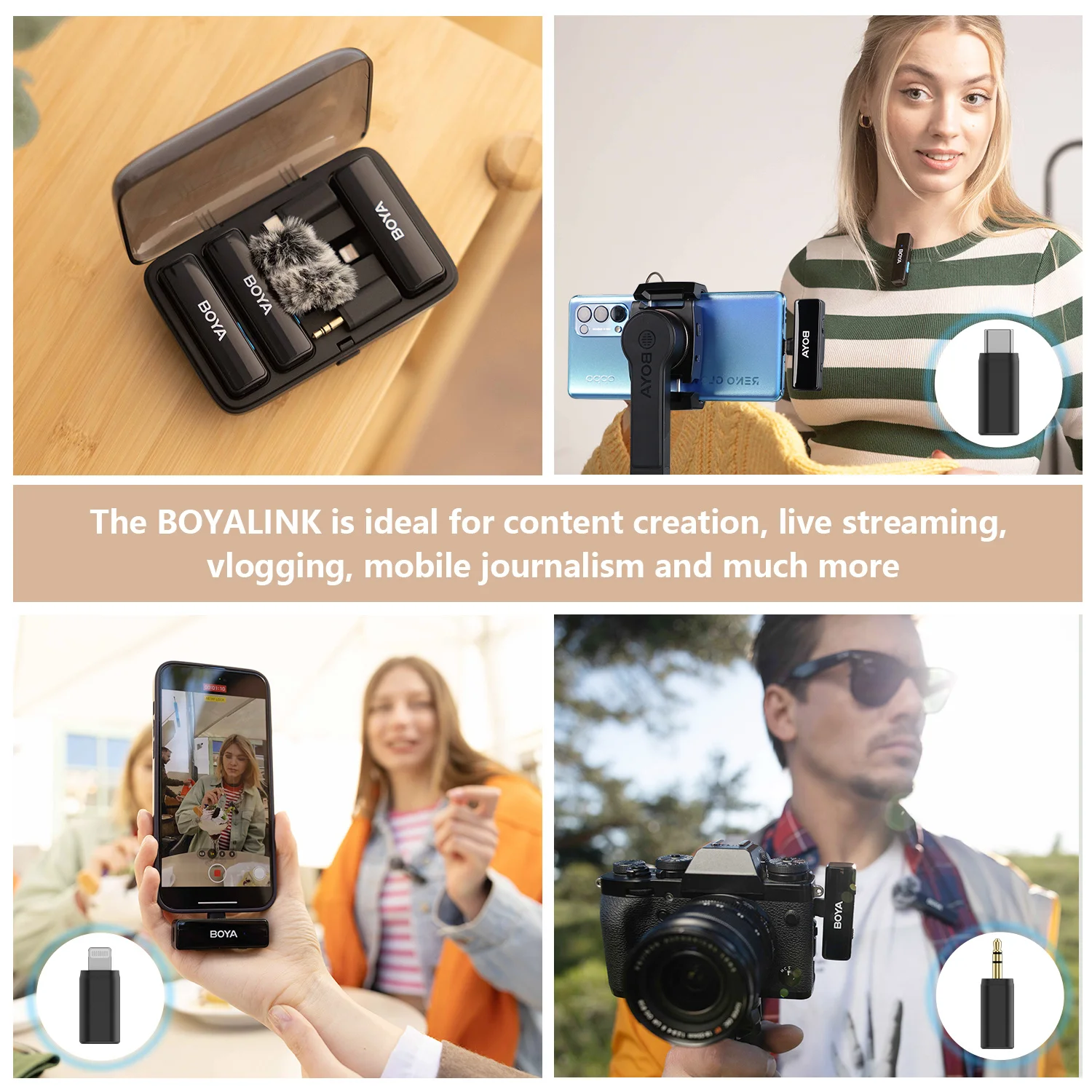 boya BOYALINK microphone wireless lavalier lapel mic for iPhone Android  DSLR Cameras AliExpress