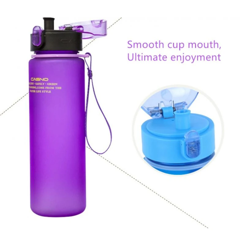 9 Colors BPA Free Leak Proof Sports Water Bottle 560/400ml Tour Hiking Portable