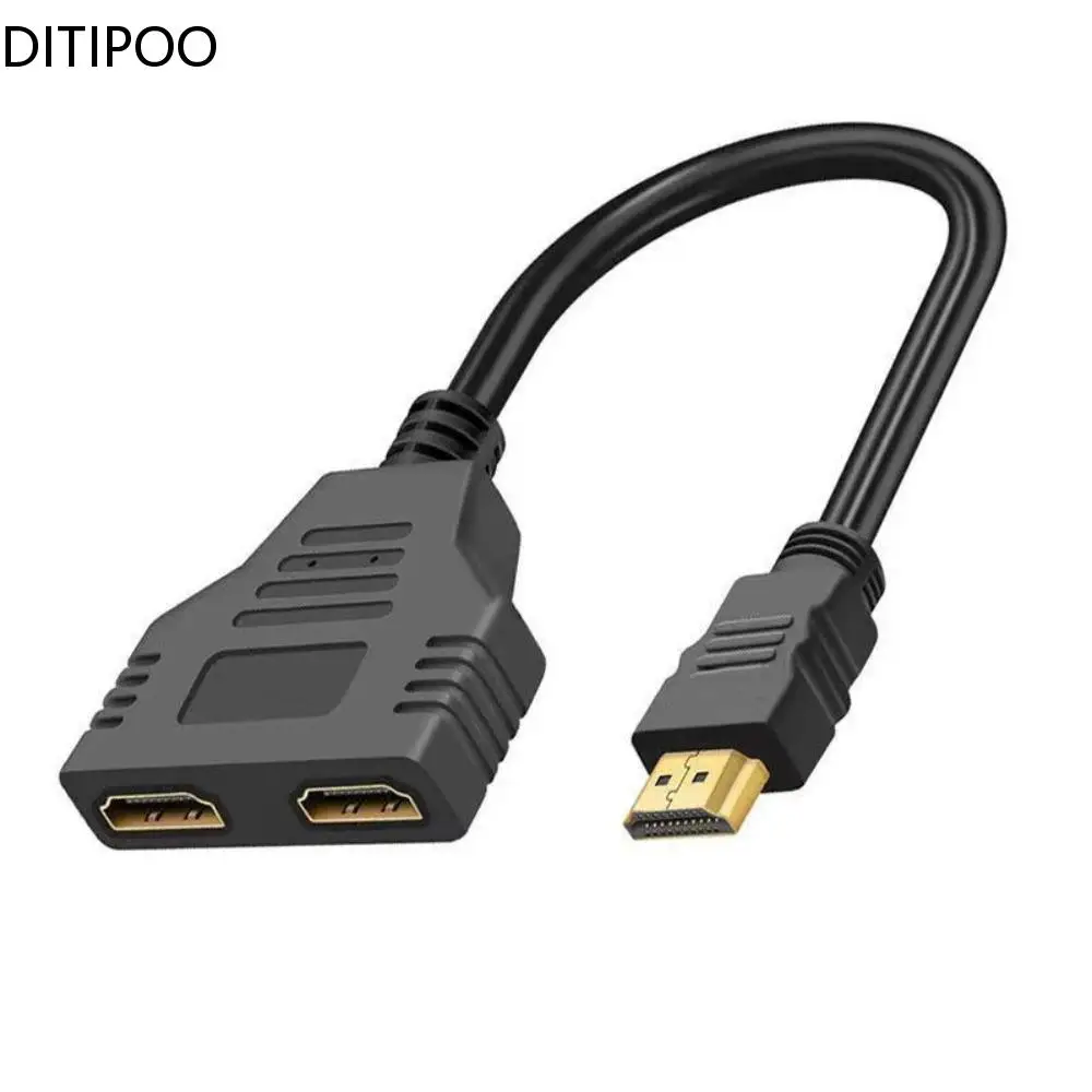 Cavo Adattatore Splitter Hdmi 1 Maschio A Doppio Hdmi 2 Vie Femmina 4K 3D Y Cavo Splitter Per Monitor Tv Portatile 1080P 1 In 2 Out Led