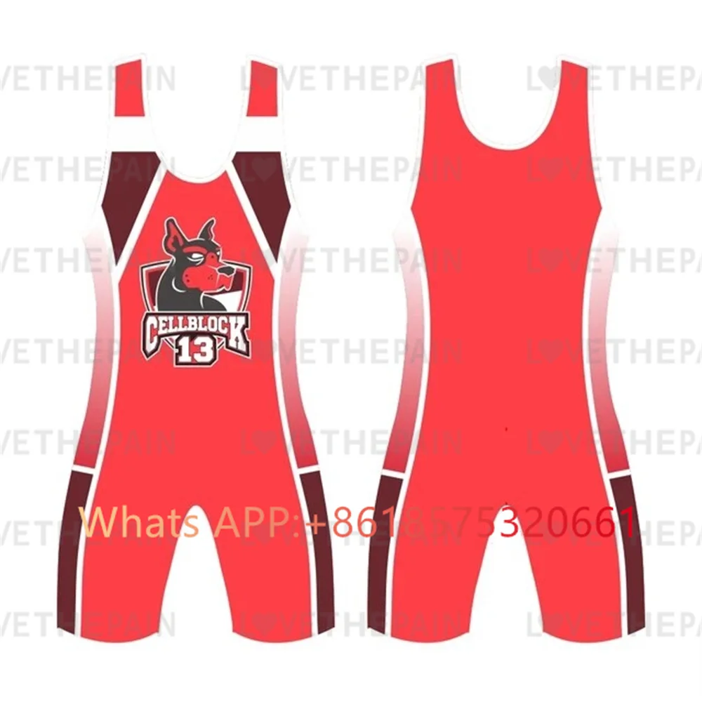 Wrestling Singlets Custom PowerLifting Wrestling Suit Marathon Running Wear Lightweight Triathlon Bodysuit Gym Boxing Tights