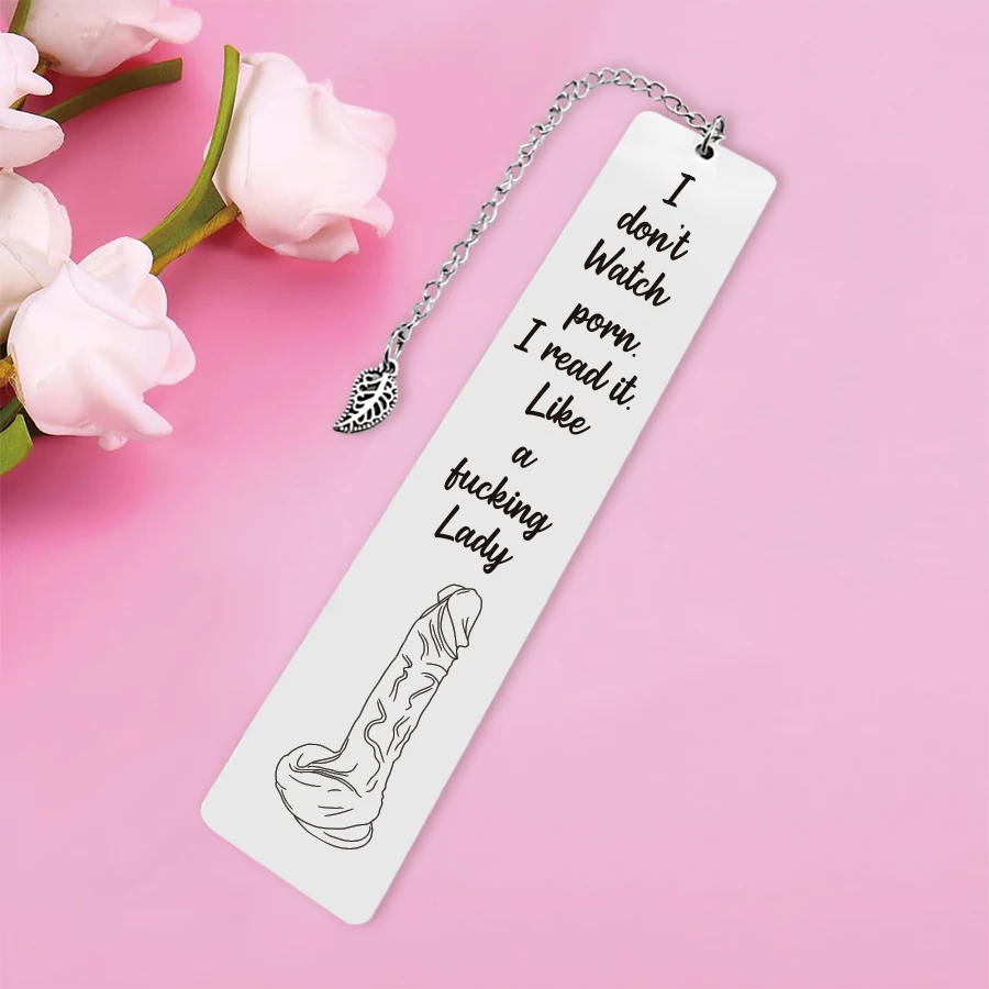 Metal Bookmark 1 Pc Stainless Steel Funny Bookmark Gift Engraved Leaf Pendant