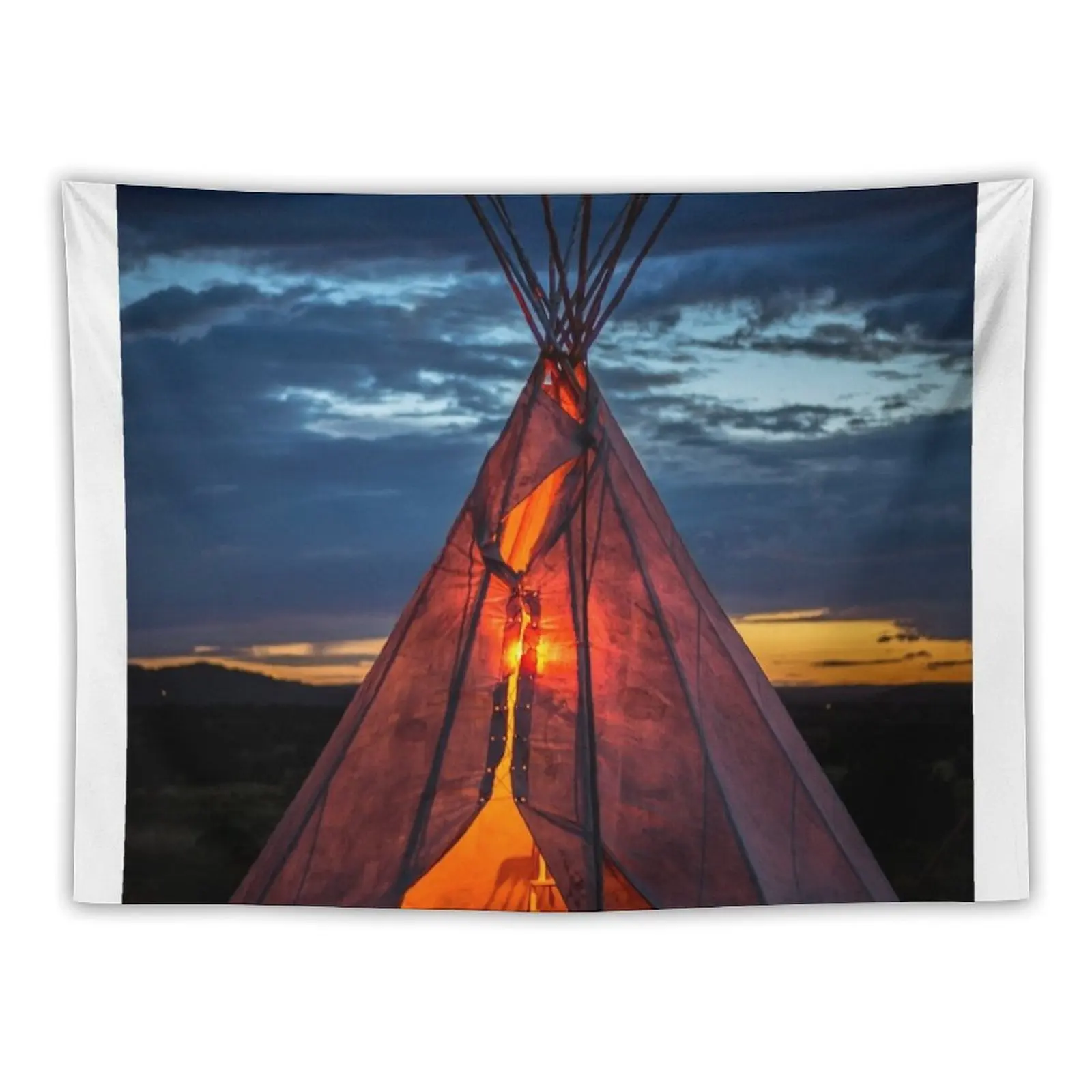 

Southwestern Teepee Sunset Tapestry Aesthetic Room Decors Wall Hanging Wall Tapestry