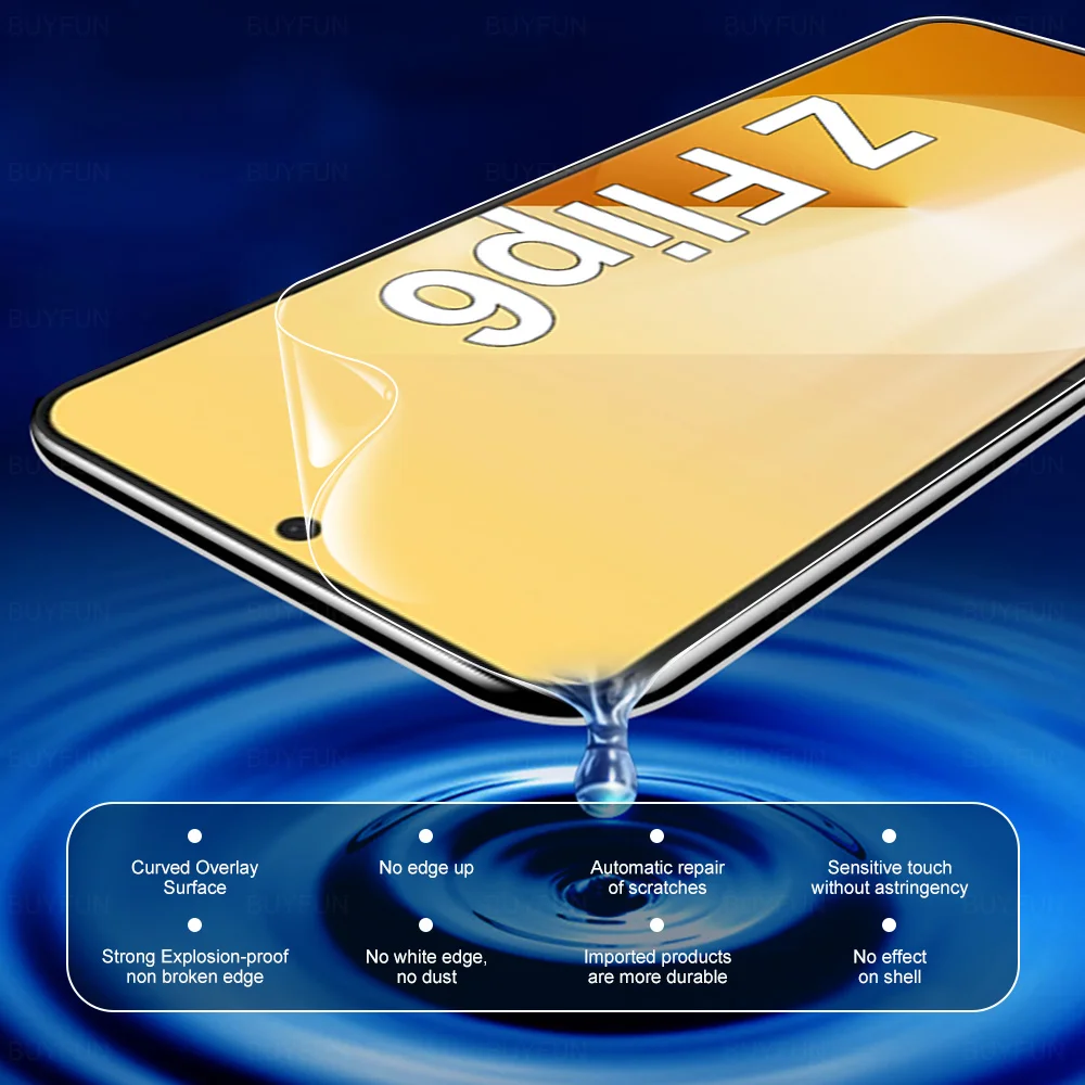 4-Pack Hydrogel Screen Protectors for Samsung Galaxy Z Flip