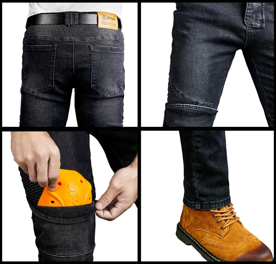 남성용 오토바이 라이딩 팬츠, 무릎 및 엉덩이 보호 기능이 있는 내마모성, 모토크로스 봄 여름 라이딩 기어