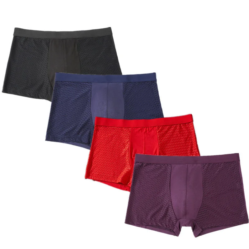 4Pcs Bamboo Sexy Underwear Mens Mutande Boxer Per Uomo Boxer Horts Mutandine Da Uomo Uomo Boxer Homme Uomo Calzoncillos Hombre 5X