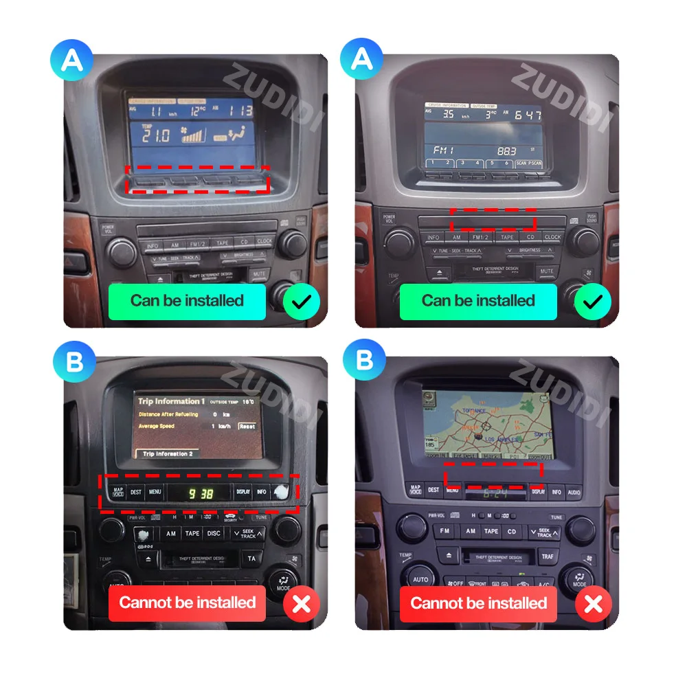 Android 16 para Lexus RX300/Toyota Harrier 1998 1997-2003 2din Radio de coche Autoradio reproductor Multimedia navegación estéreo GPS 2