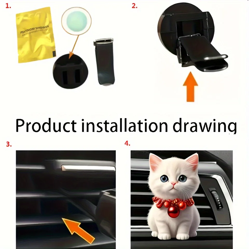Christmas cat air freshener detail