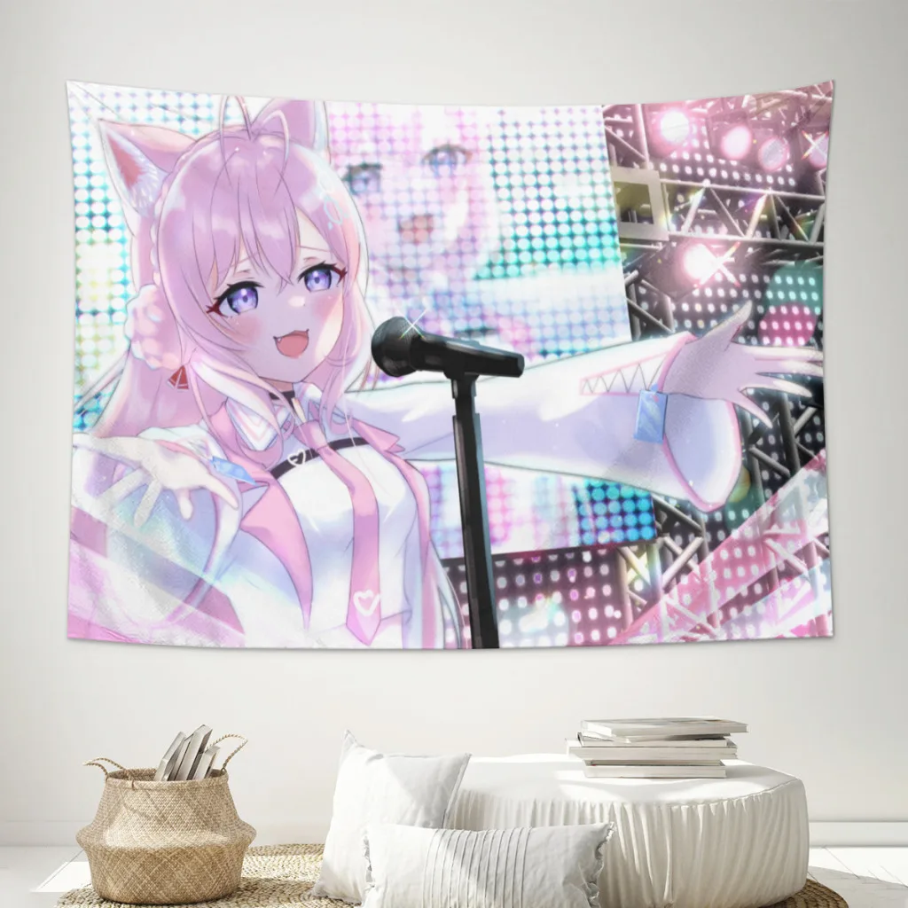 Фото Аниме Hololive Kawaii гобелен эстетический Декор для комнаты украшение стены №3