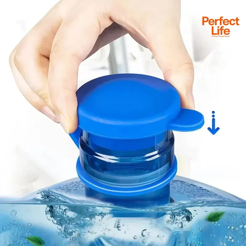 Water Jugs Cap With Inner Plug High Quality Durable Thick Drinking Bucket Cover Non-Spill Reusable Silicone Water Bottle Cover