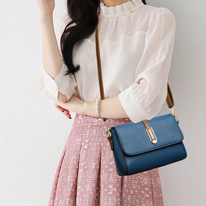 Fashion Crossbody Bag PU Leather Messenger Bag Versatile Sling Shoulder Women's Bag Small Handbags Sac A Main Femme Bolsas