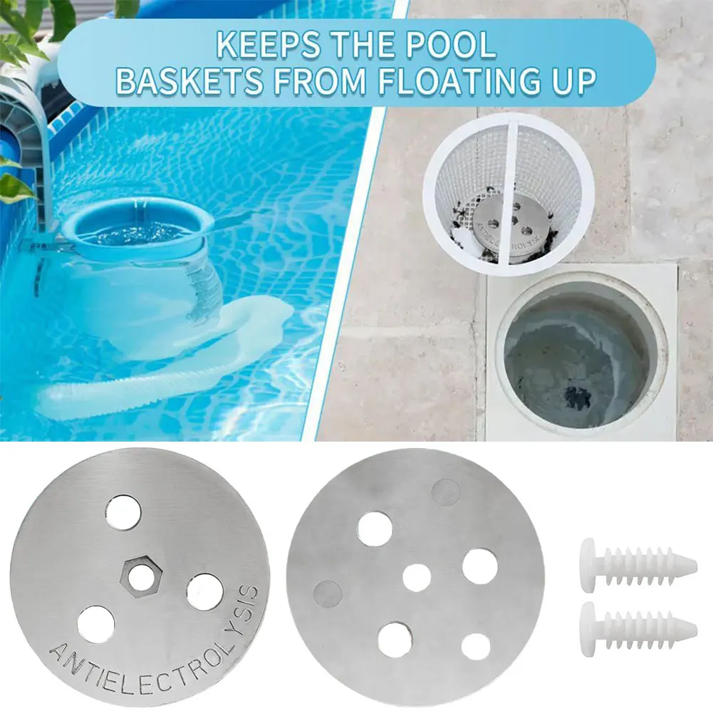 Anti-Electrolysis Pool Skimmer Zinc Anode Weight Plate Keep Your Skimmer Basket in Place for Salt System Swimming Pools