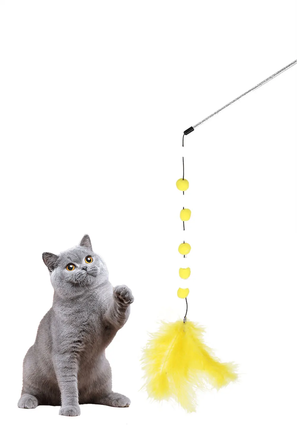 Title 10, Cat Baton Toy Featers Stick For Kittens Interac...