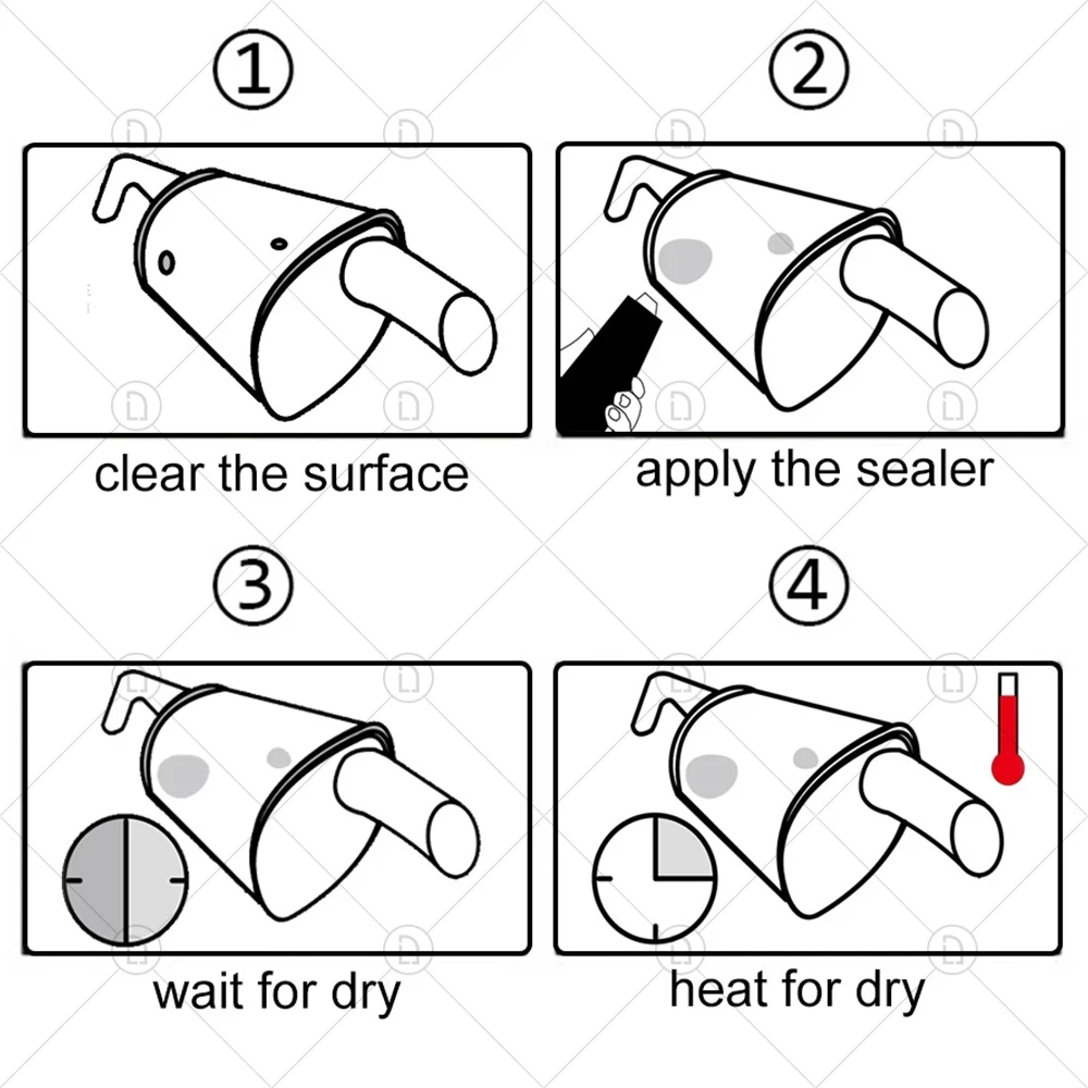 High temperature sealant car exhaust pipe tail pipe muffler auto repair tool paste glue car metal paste 75g