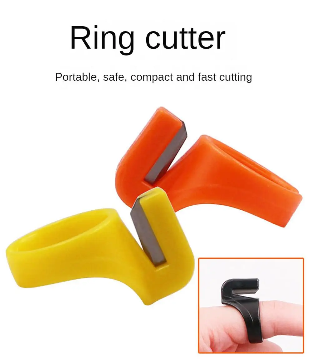 Finger Blade Needle Craft Plastic Thimble Sewing Ring Thread