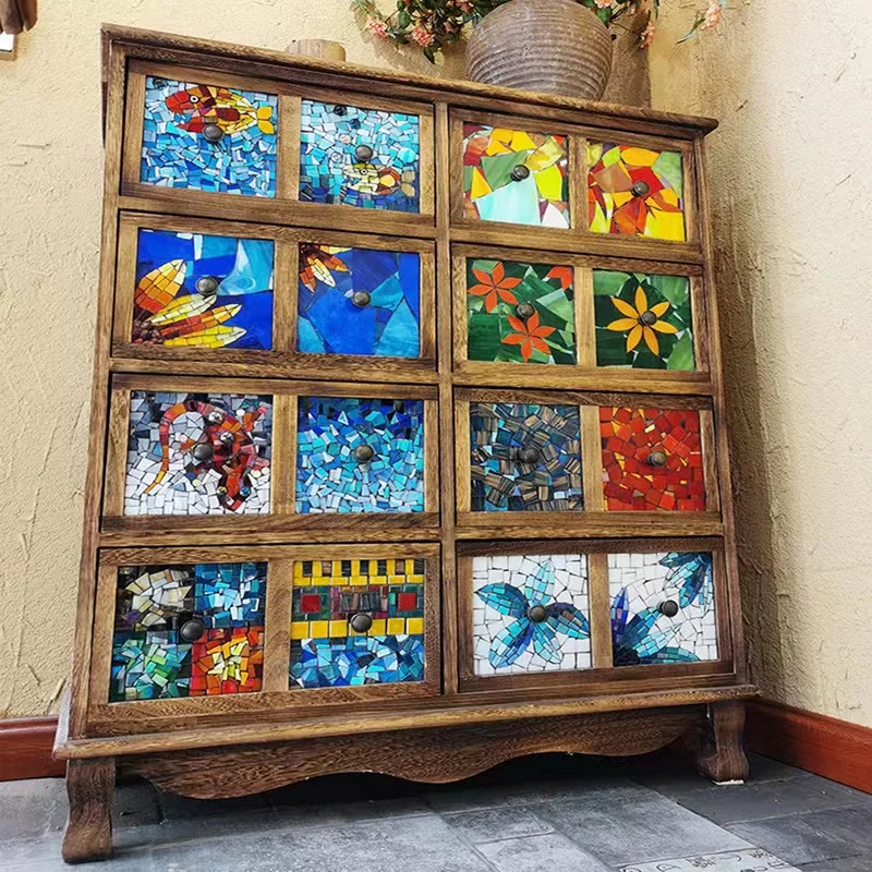 Description Picture 6 of item100g/Lot Mosaic Tiles Stained Glass Mosaic DIY Handmade Coaster Mosaic Puzzle Making Art Wall Decoration Supplies Mixed arte