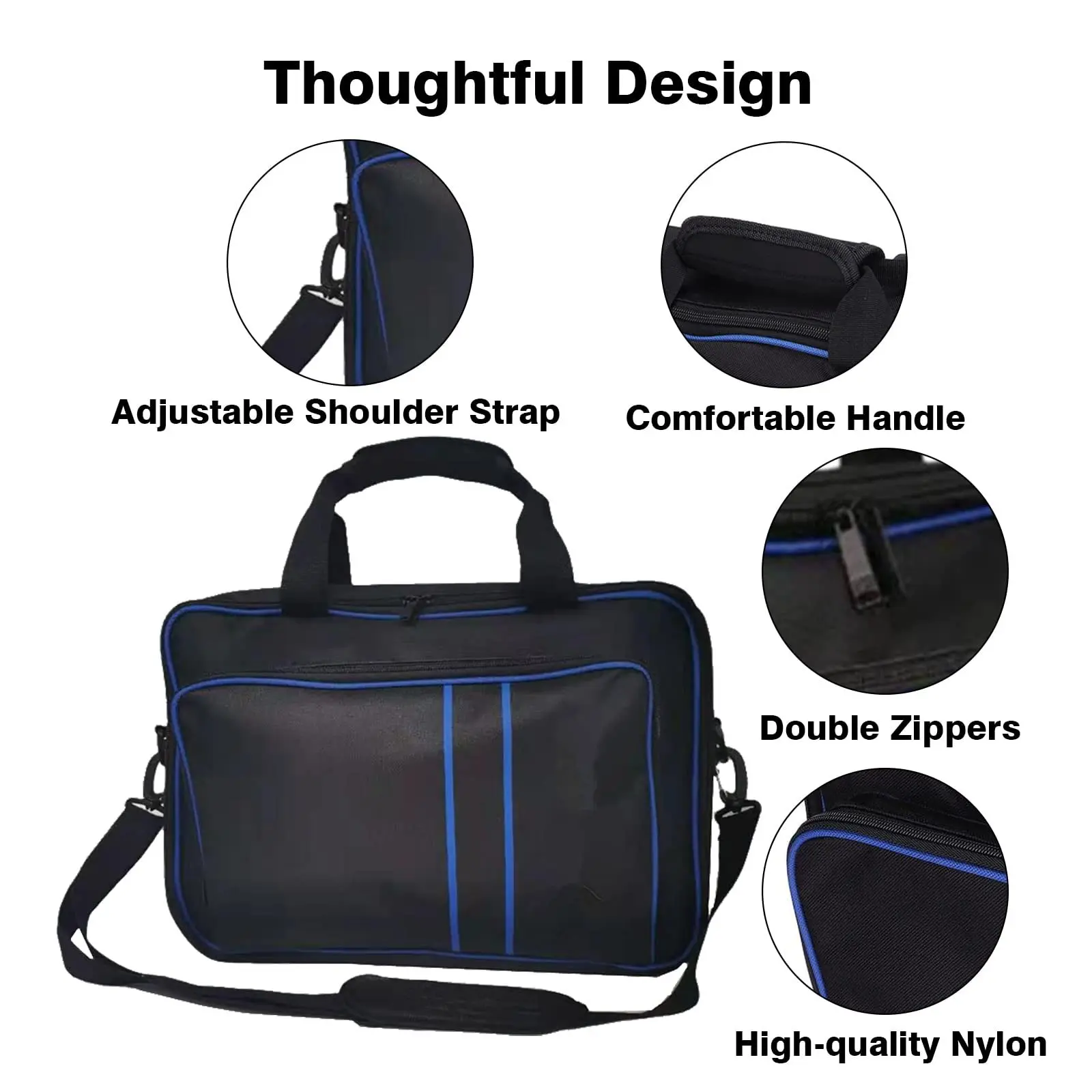 For PS5 Handheld Storage Bag Travel Carrying Case For Sony Playstation 5 Protective Shoulder Big Storage Bag Canvas Case Handbag