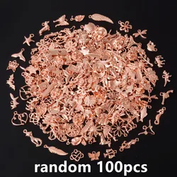 Multicolor Alloy Metal Cute Charms for DIY Jewelry Creations (Rose gold color)