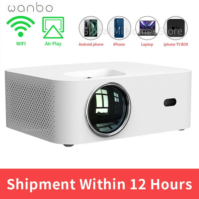 Projector 4K Global Version Wanbo  X1 Mini Projector Mini LED Portable Projector 1280*720P Keystone Correction For Home Office