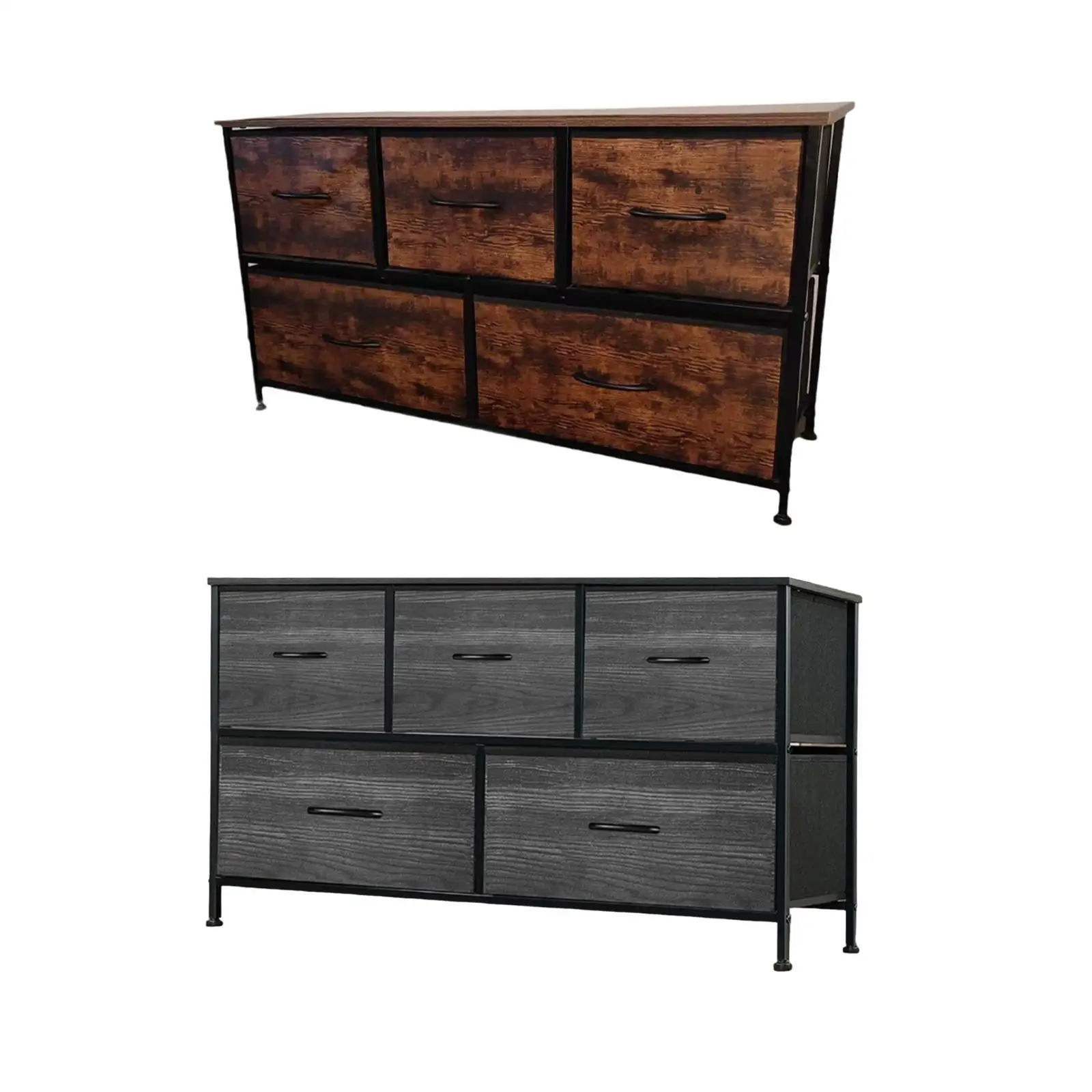 Fabric Dresser Chest of Drawers Clothes Organizer Practical Portable Cabinet Storage Tower for Dressing Room Hallway Entryway 2