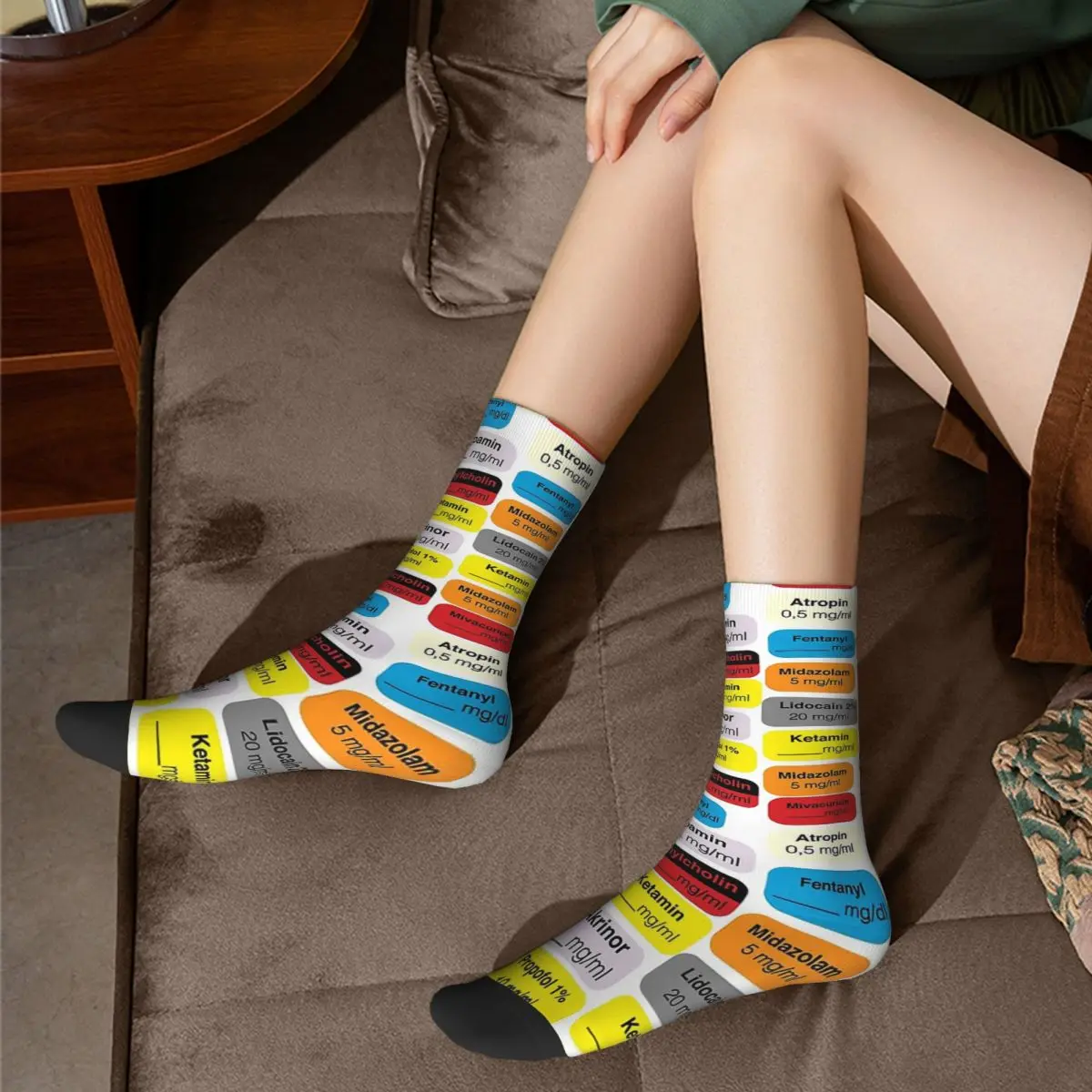 Doctor Medical Nurse Hospital Anesthesia Medication Unisex Winter Socks Warm Happy Socks street style Crazy Sock