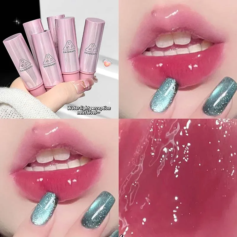 Hydrating Rose Brown Lipstick Waterproof Mirror Gloss Color Lip Balm Long-Lasting Wear Natural Shiny Finish Non-Drying Lip Care