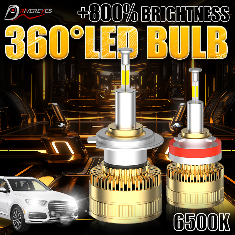 80000LM H4 LED 360 Degree 12PCS CSP Chips H7 H11 H1 H8 H9 9005 HB3 9006 HB4 9012 HIR2 Canbus Error Free Auto Lights Drivereyes
