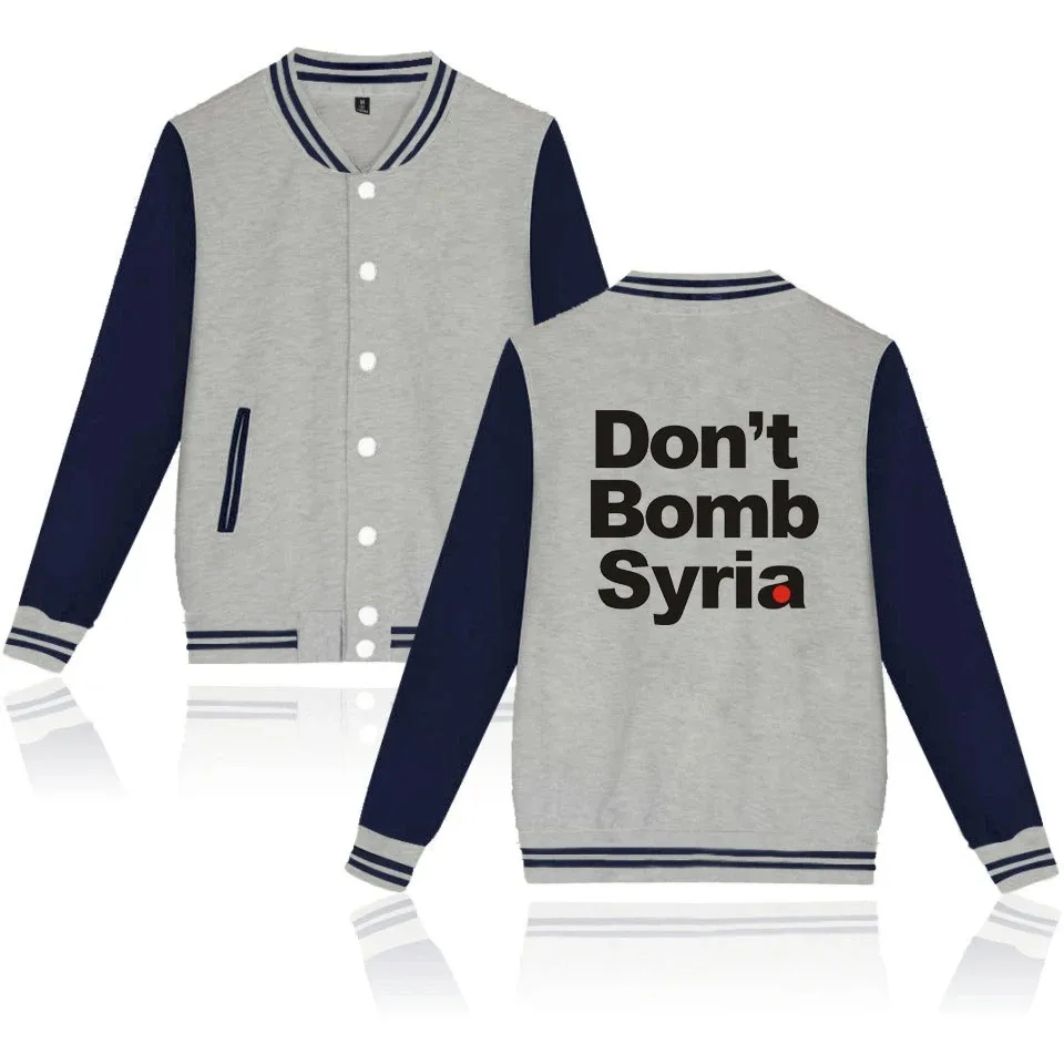 

Latest don bomb t bomb Syrian print fashion hip hop baseball jacket men women casual long sleeve hoodies jackets sweater coats