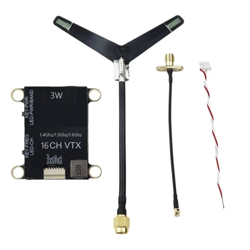 A97I-1.4G 1.5G 1.6G 3W FPV VTX 16CH 3000Mw RC FPV 고정익 항공기 장거리 드론용 비디오 송신기 모듈